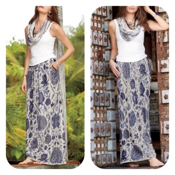 Peruvian Connection Dresses & Skirts - Peruvian Connection Pima Cotton Floral Maxi Skirt